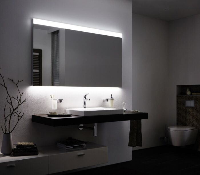 Badkamerspiegel met LED verlichting 60 cm Boven en Onderverlichting Classic met Verwarming Anti