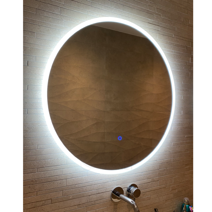 Ronde Badkamerspiegel met LED Verlichting met Touch en Dimbaar in Standen 60 cm