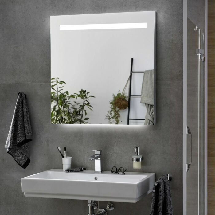 Badkamerspiegel met Verlichting met Onderverlichting 140 cm Spiegelverwarming